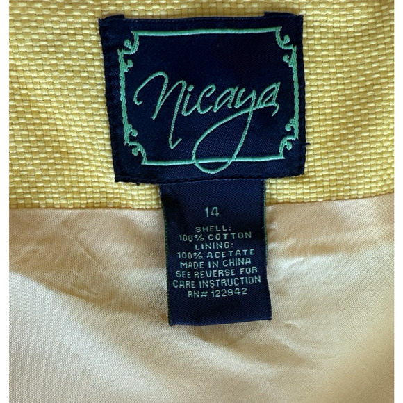 VTG Nicaya Embroidered Abstract Midi Skirt Size 14 Artsy Preppy Colorful Resort - Picture 11 of 13